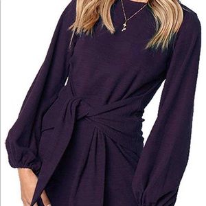 MIDOSOO Tie-Front Dress
